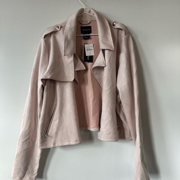 Ookie & Lala Faux Suede Pink Jacket size XL - Picture 10 of 11